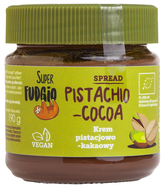 Super Fudgio Bio pistáciovo-kakaová vegan nátierka 190g