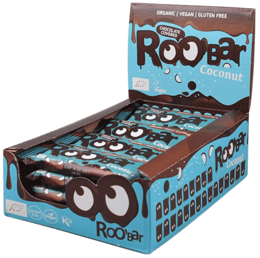 Roo'bar kokosová tyčinka v čokoláde bio30 g