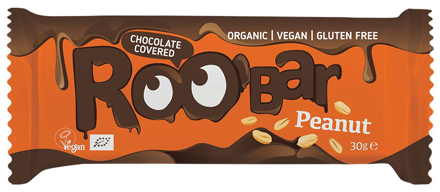 Roo'bar bio arašidová tyčinka v čokoláde 30 g