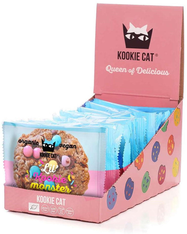 Kookie Cat vanilková sušienka  s farebnným dražé 50g bio