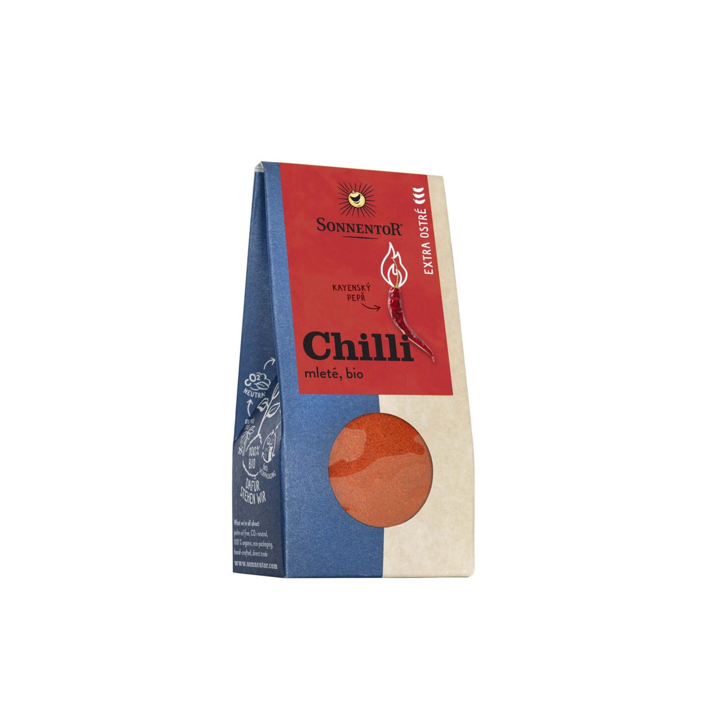 411130 Chilli mleté Kajenský pepř extra ostré 40 g BIO   SONNENTOR-1