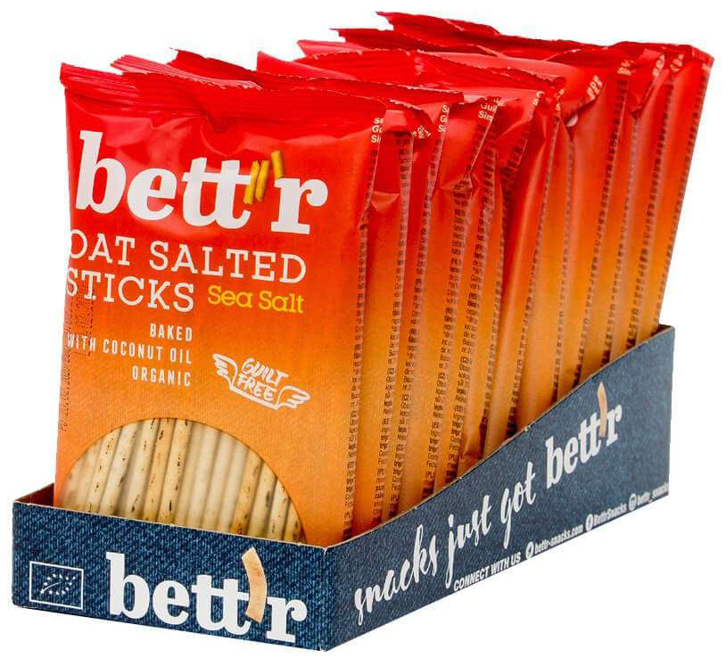 bett'r Solené ovsené tyčinky morská soľ  bio 50g