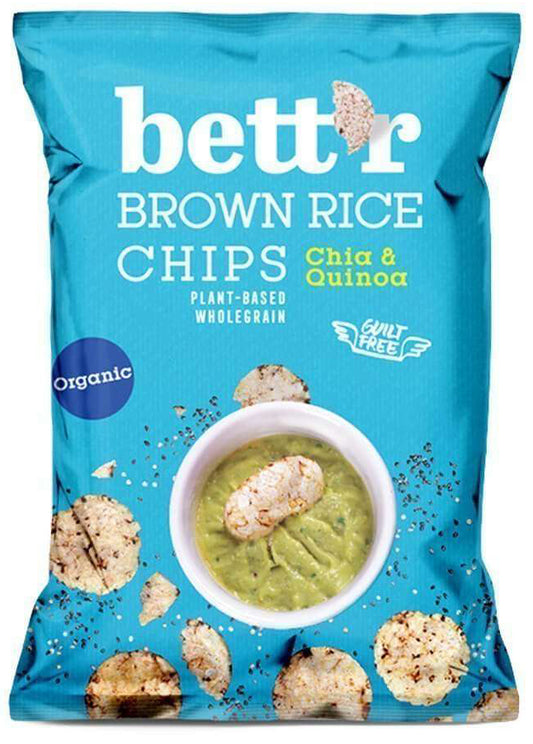 bett'r Ryžové chipsy  s chia a quinoa bio 60g