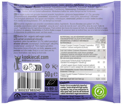 Kookie Cat sušienka slaný karamel a mandľa bio 50g