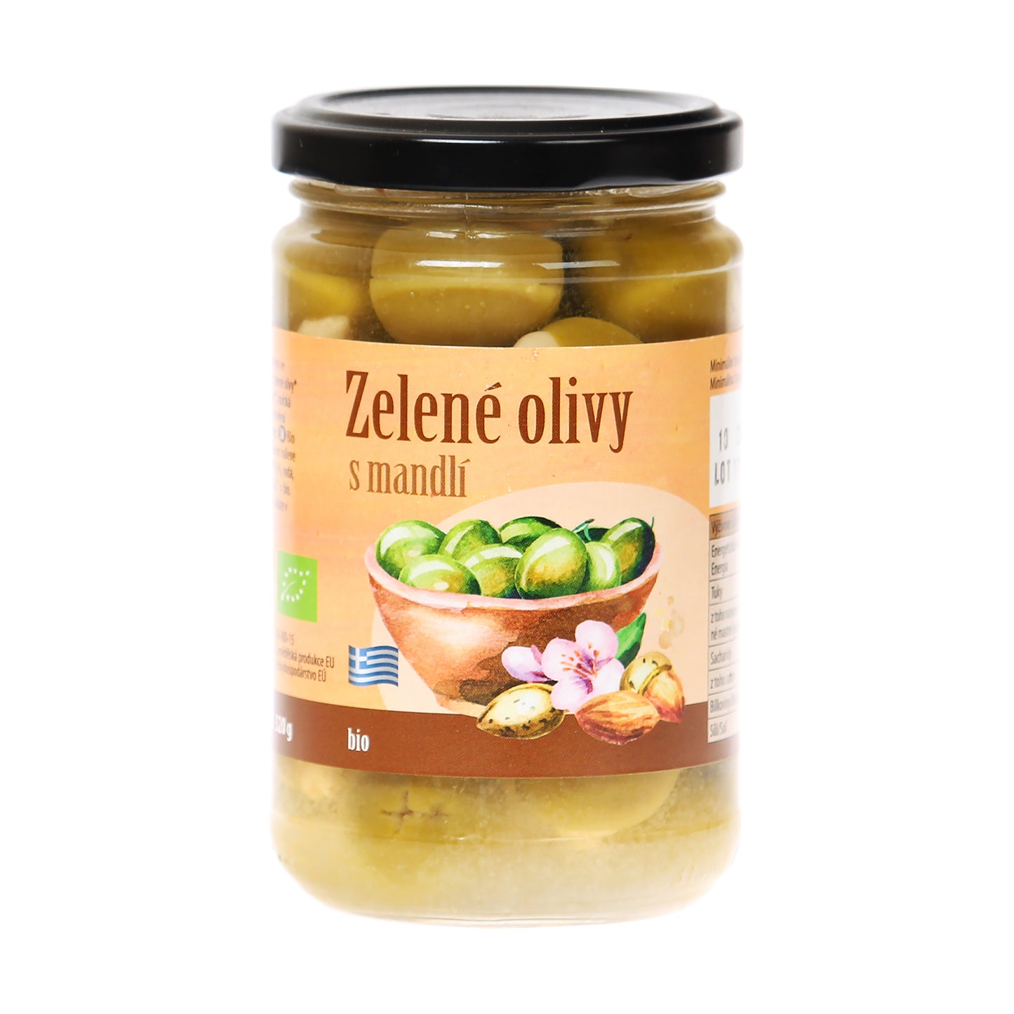 430167 Olivy zelené plněné mandlí 320 g BIO   BIO NEBIO-1