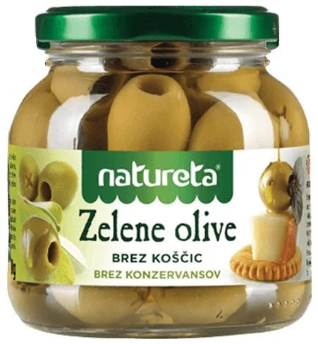 Natureta Zelené olivy bez kôstky 290g
