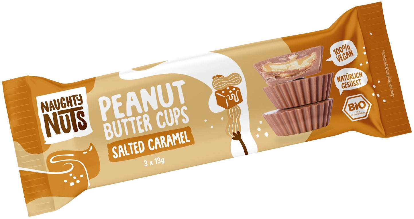 Naughty nuts košíčky s arašidovým maslom a so slaným karamelom 3x13g