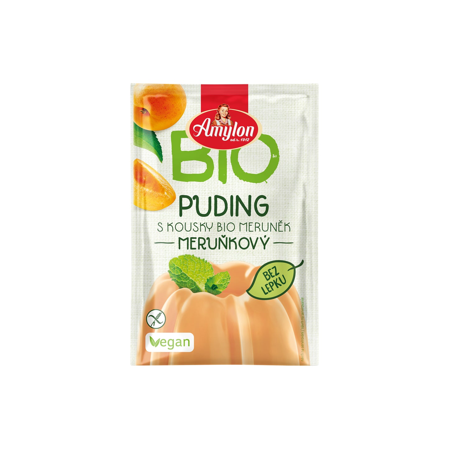 450007 Pudink meruňkový s kousky ovoce bezlepkový 40 g BIO   AMYLON-1