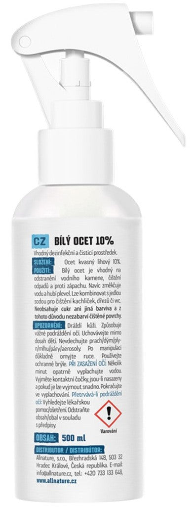 Allnature Biely ocot sprej 10% - 500 ml (fľaša s rozprašovačom)
