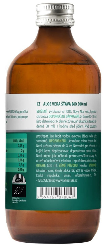 Allnature Aloe Vera BIO 500 ml