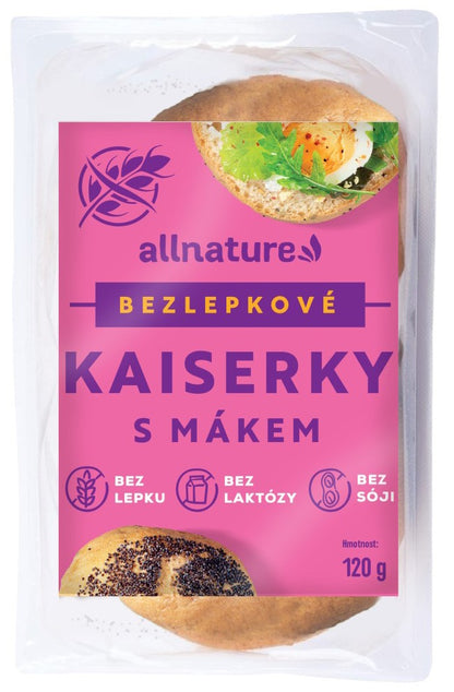 Allnature Bezlepkové kaiserky s makom 120 g