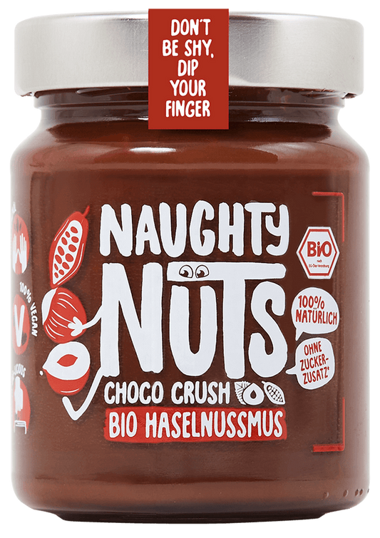 Naughty Lieskovo orieškové maslo Choco Crush, 250g bio