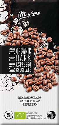 Meybona Bio horká čokoláda s drvenými kávovými zrnami espresso 100g