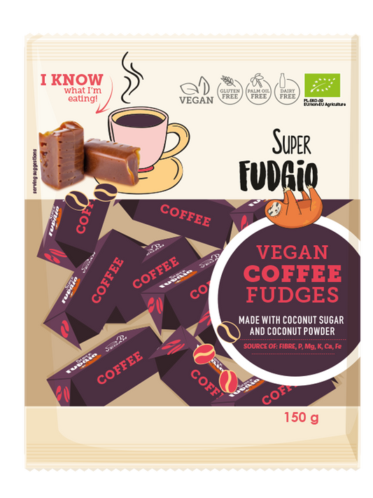 Super Fudgio Bio Vegánske karamelky - coffee 150g