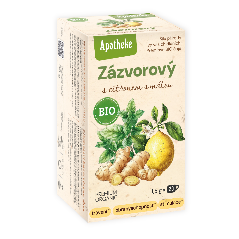 510106 Čaj Zázvorový s citronem a mátou 30 g BIO   MEDIATE-1