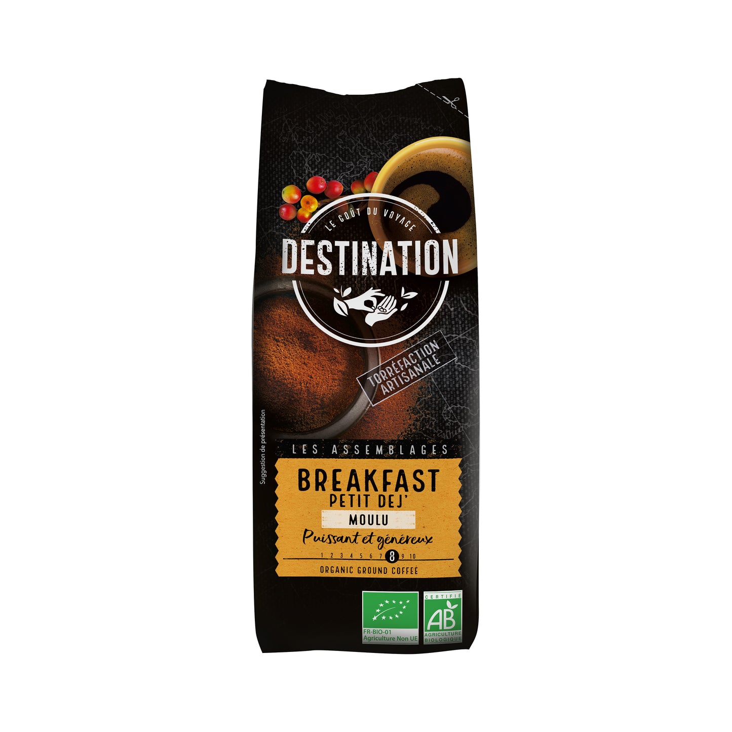 520036 Káva mletá Breakfast 250 g BIO   DESTINATION-1
