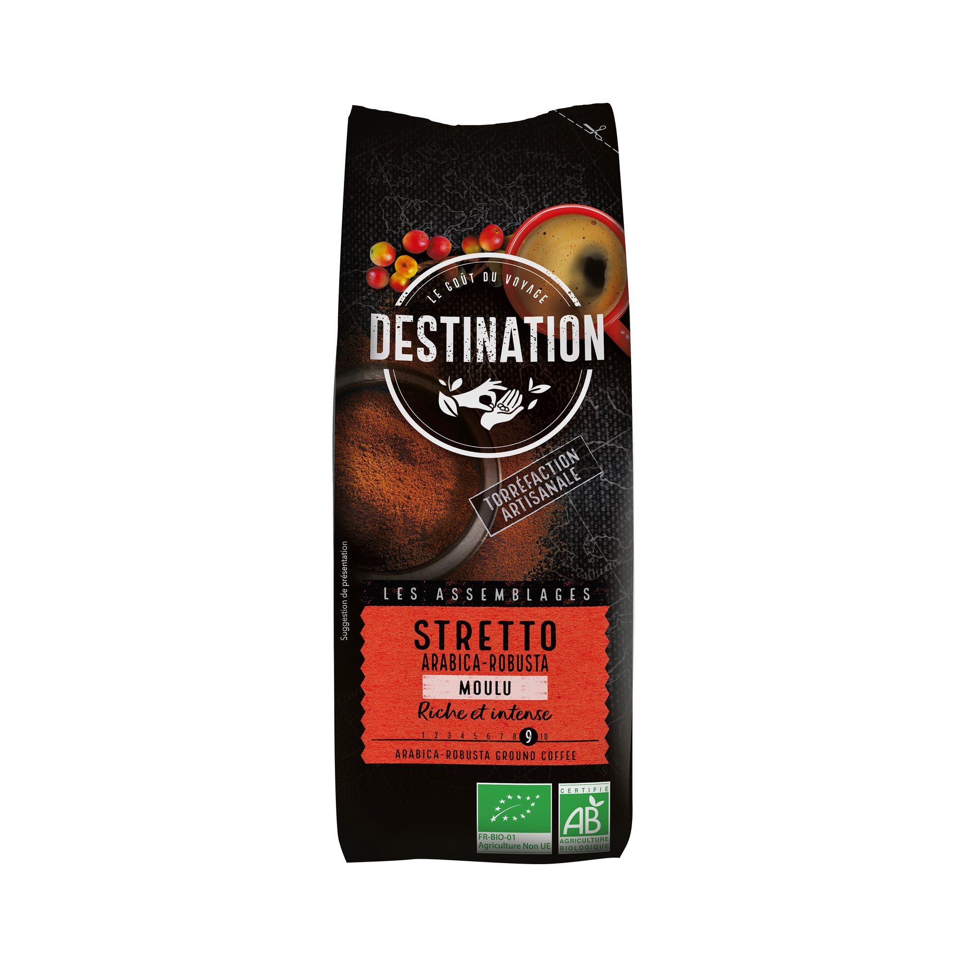 520037 Káva mletá Stretto 250 g BIO   DESTINATION-1