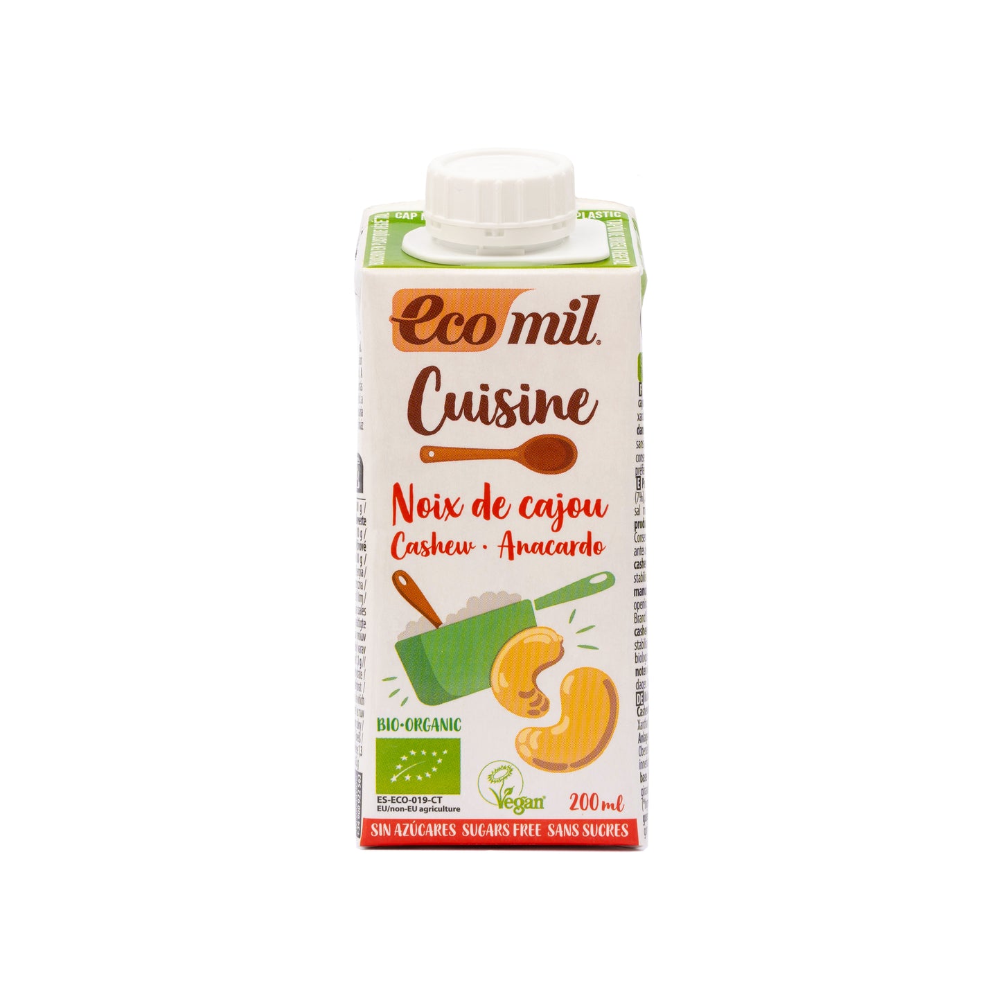 531092 Krém z kešu ořechů na vaření 8 % tuku 200 ml BIO   ECOMIL-1