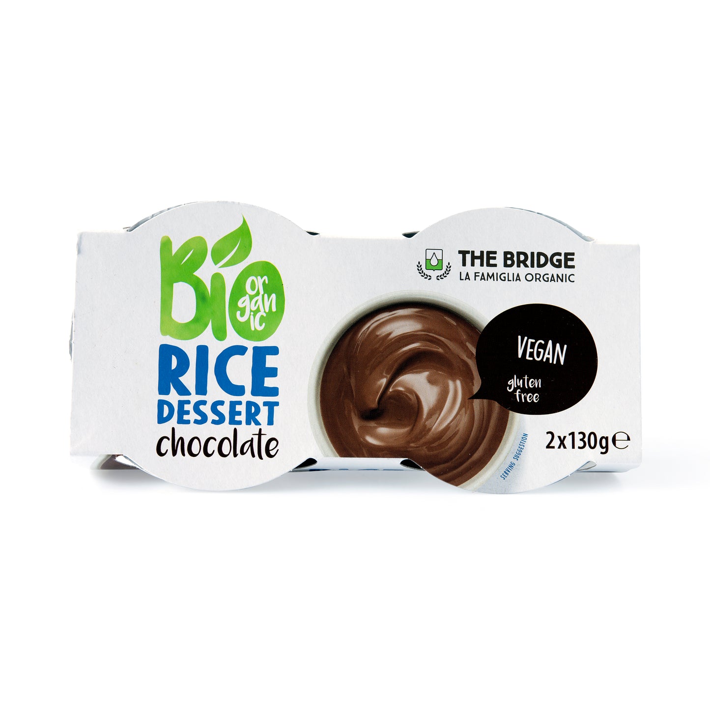 531138 Dezert rýžový čokoláda 2x130 g BIO   THE BRIDGE-1