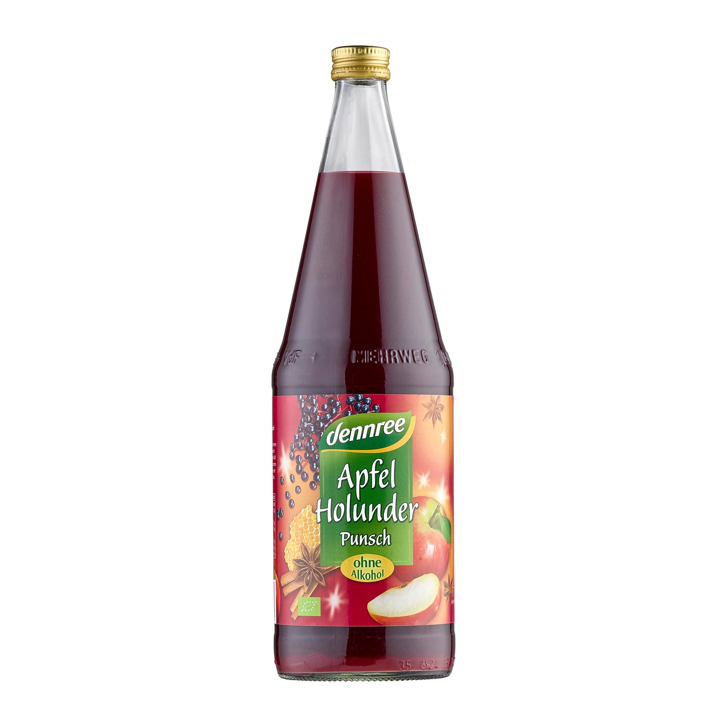 550170 Punč jablko, bezinka bez alkoholu 1 l BIO   DENNREE-1