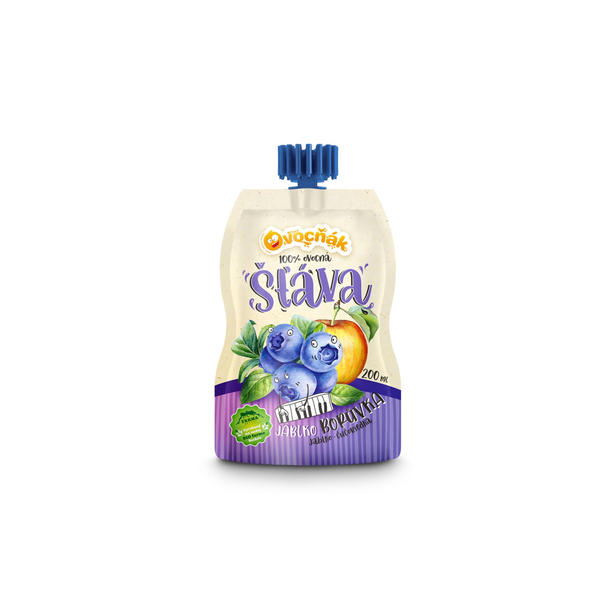552111 Mošt ovocný jablko-borůvka 200 ml   OVOCŇÁK-1
