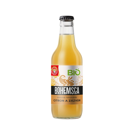 570148 Limonáda Citrón a zázvor 200 ml BIO   BOHEMSCA-1