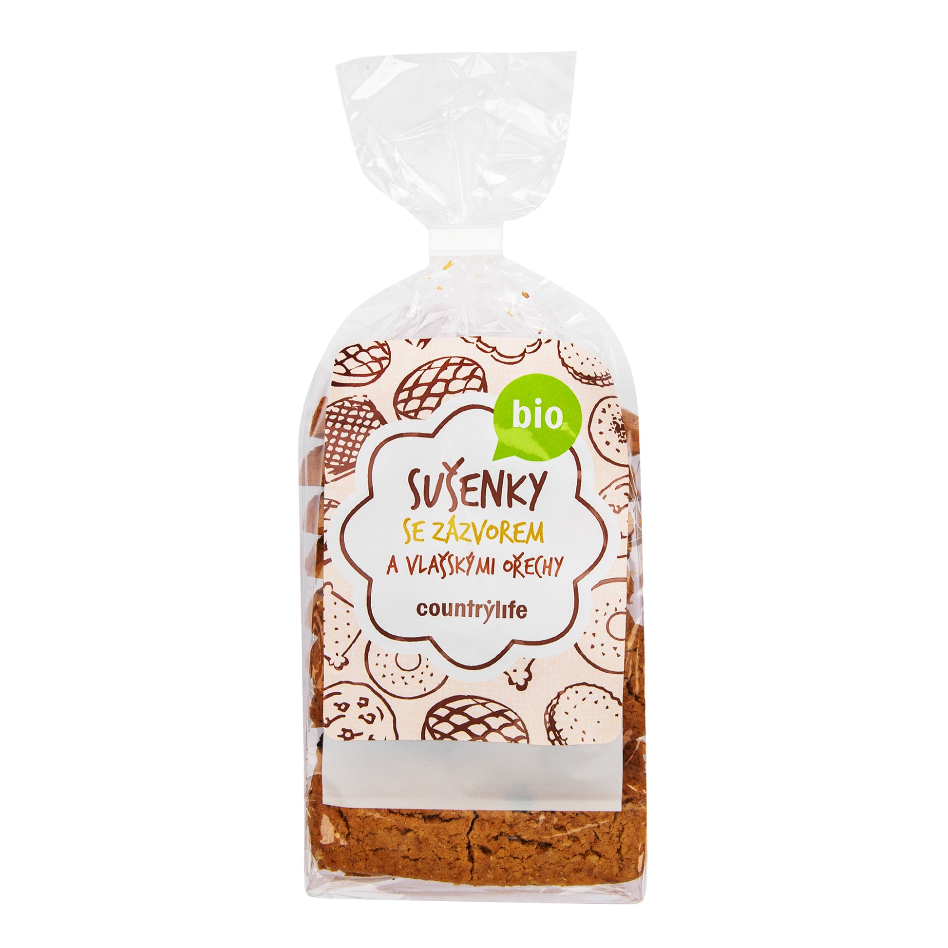 630085 Sušenky se zázvorem a vlašskými ořechy 175 g BIO   COUNTRY LIFE-1