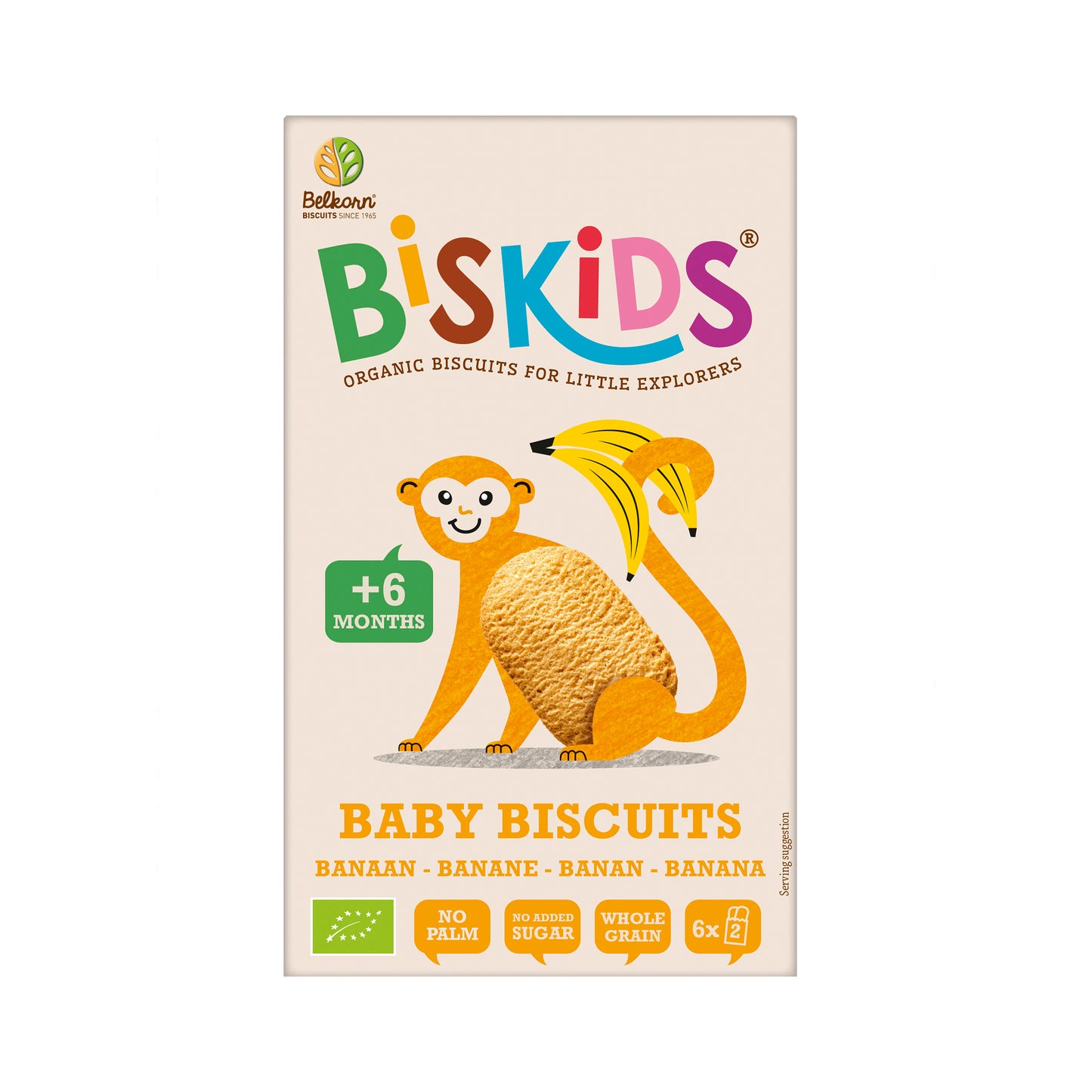 630347 Sušenky celozrnné s banánem bez přidaného cukru dětské 6M+ 120 g BIO   BISKIDS-1