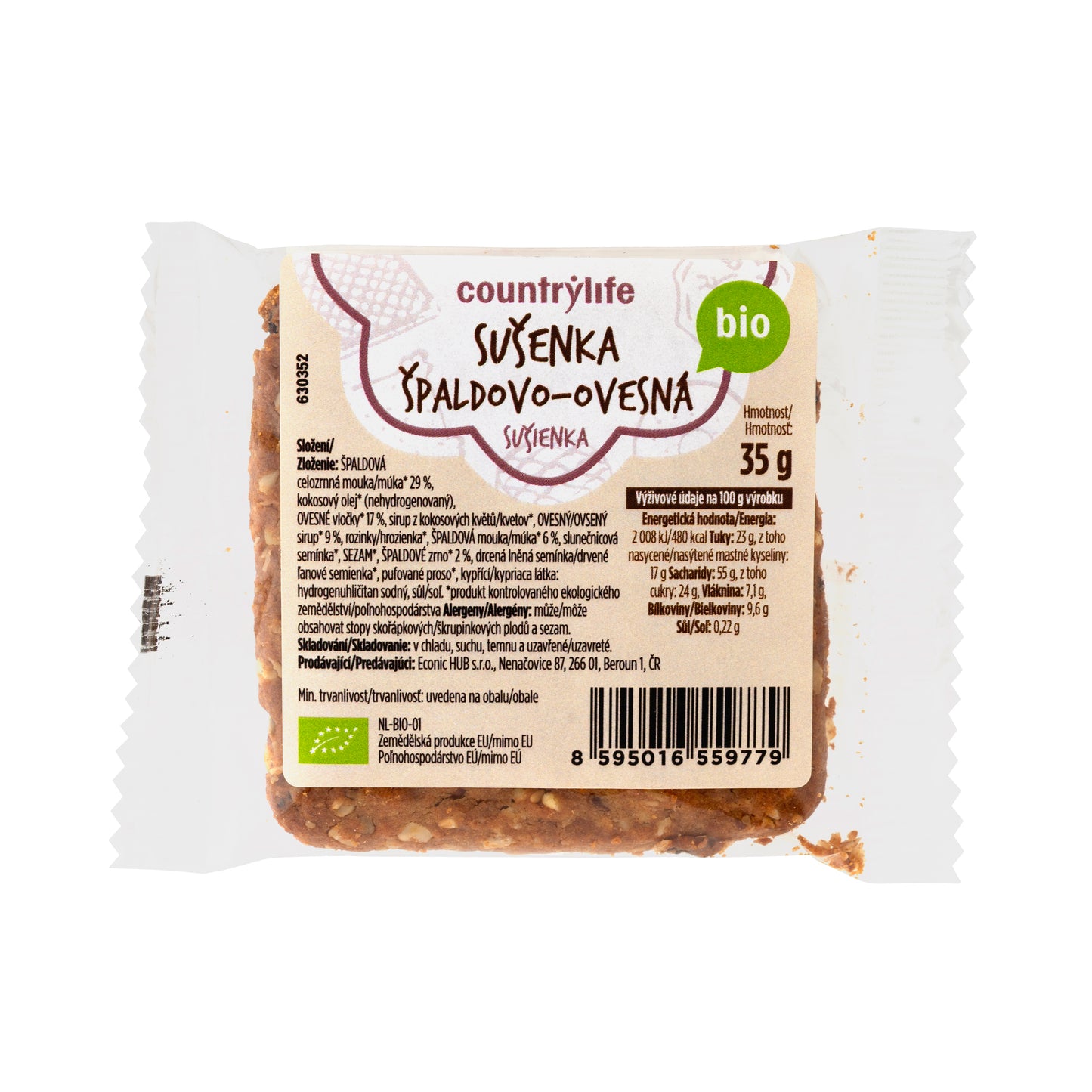 630352 Sušenka špaldovo-ovesná 35 g BIO   COUNTRY LIFE-1