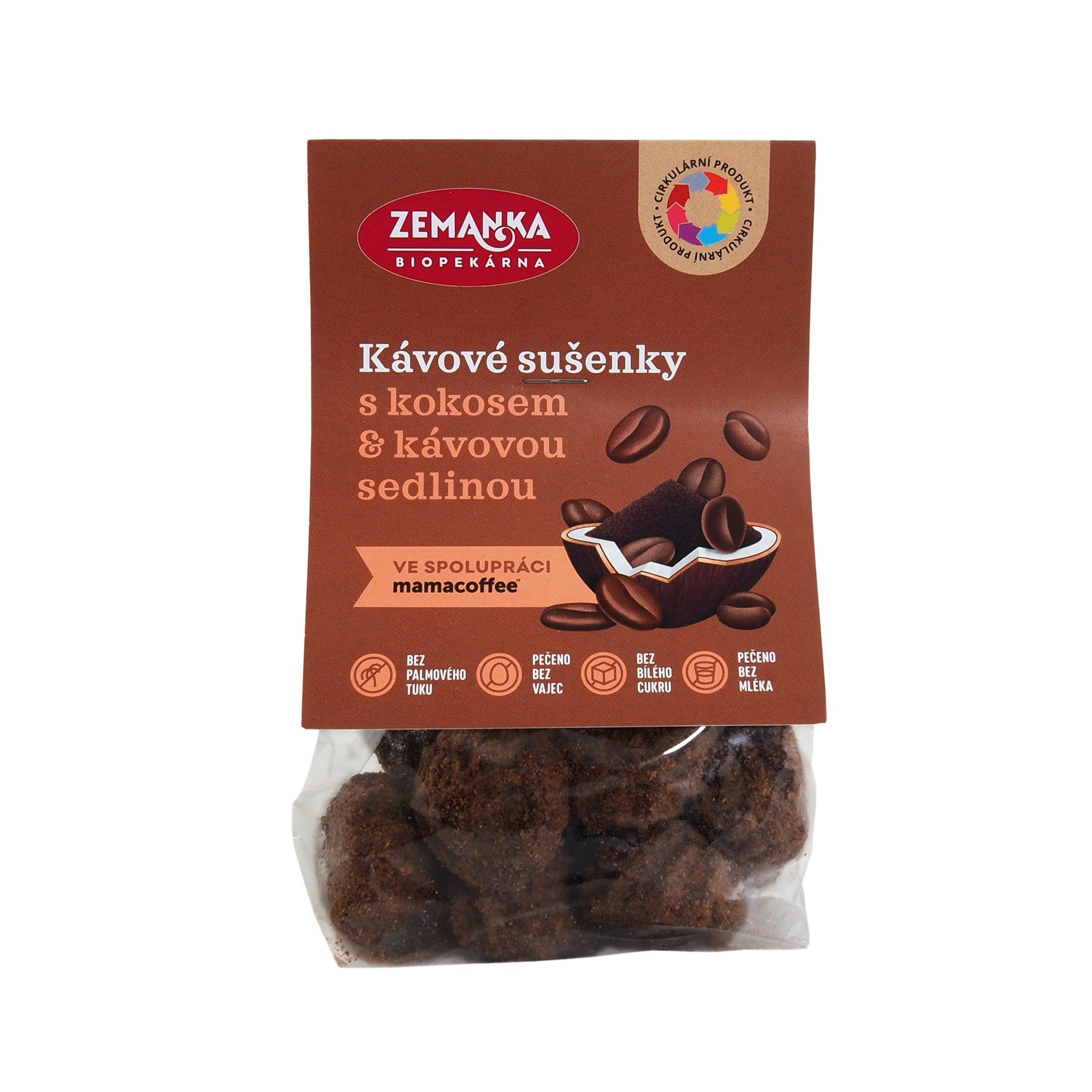 630388 Sušenky kávové s kokosem a kávovou sedlinou 100 g   ZEMANKA-1