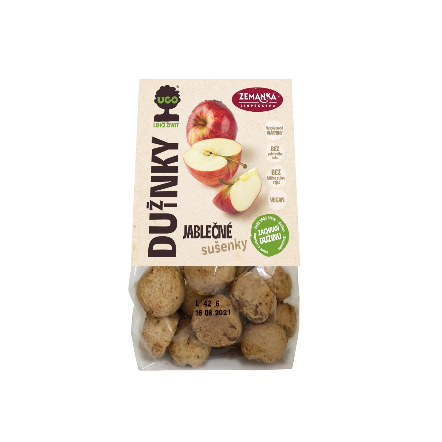 630398 Sušenky s dužinou z jablek 100 g   ZEMANKA-1