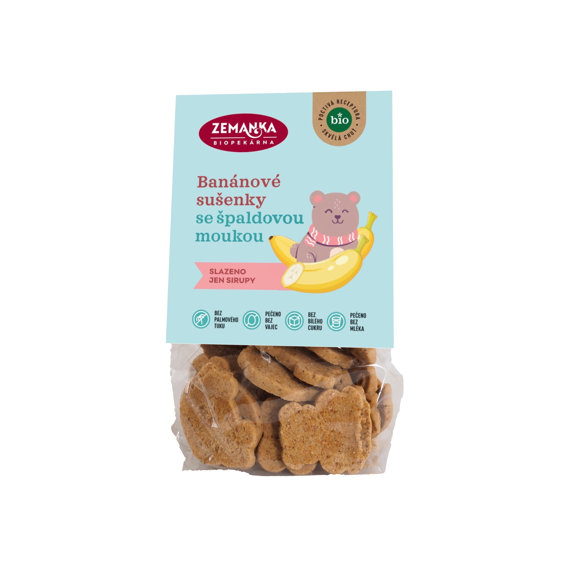 630403 Sušenky špaldové banánové 100 g BIO   ZEMANKA-1