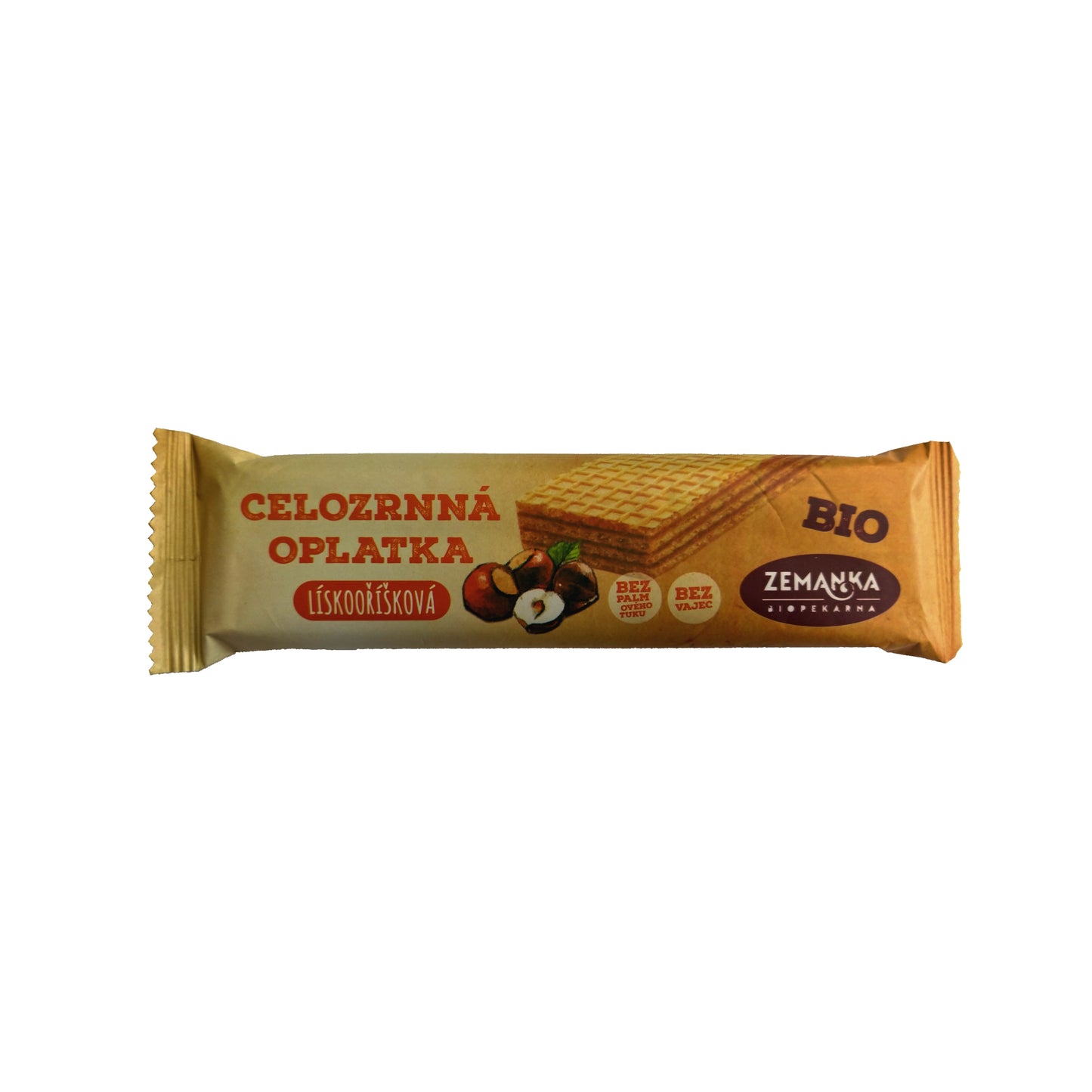 630406 Oplatka celozrnná z jednozrnky lískooříšková 30 g BIO   ZEMANKA-1
