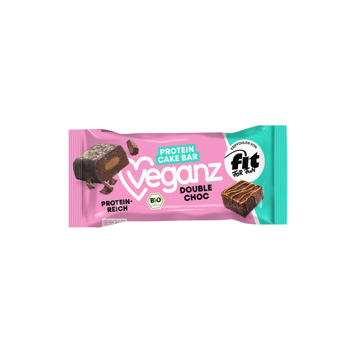 630425 Tyčinka proteinová Cake bar Double Choc 45 g BIO   VEGANZ-1