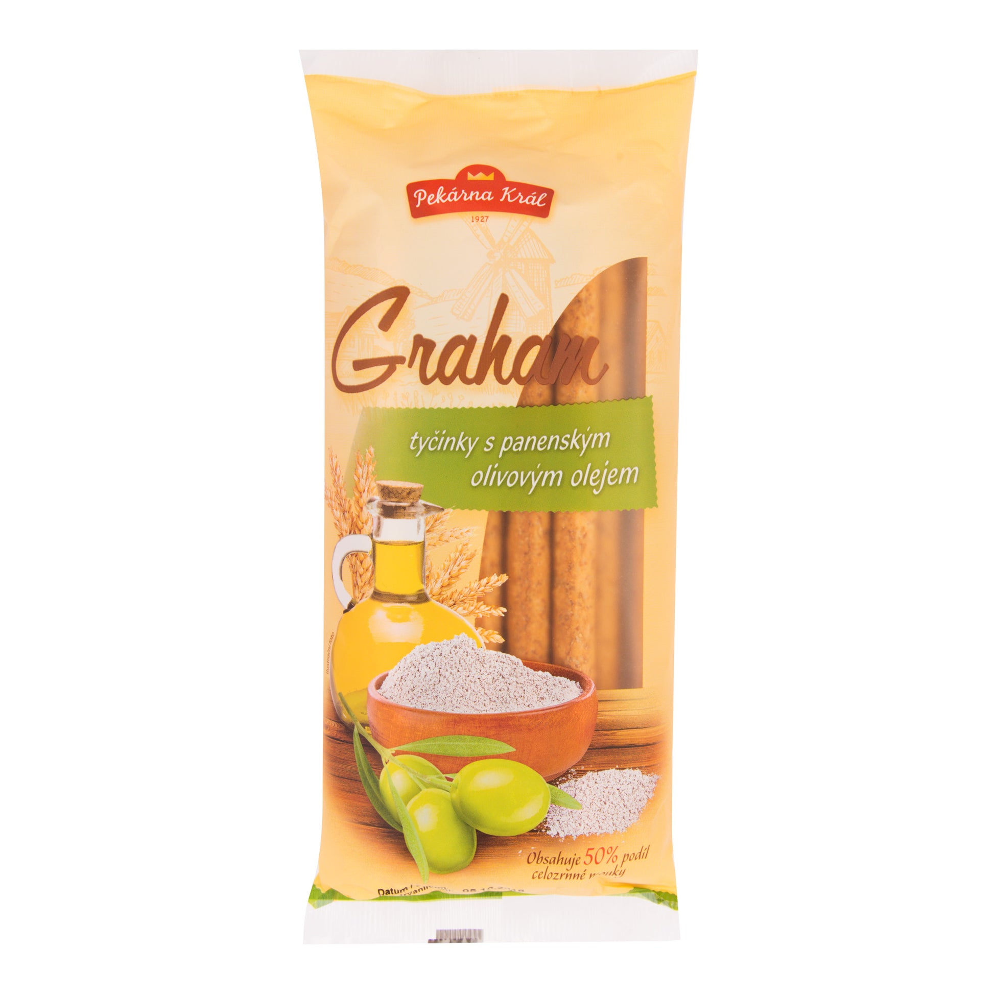 632174 Tyčinky grahamové s olivovým olejem 100 g   PEKÁRNA KRÁL-1