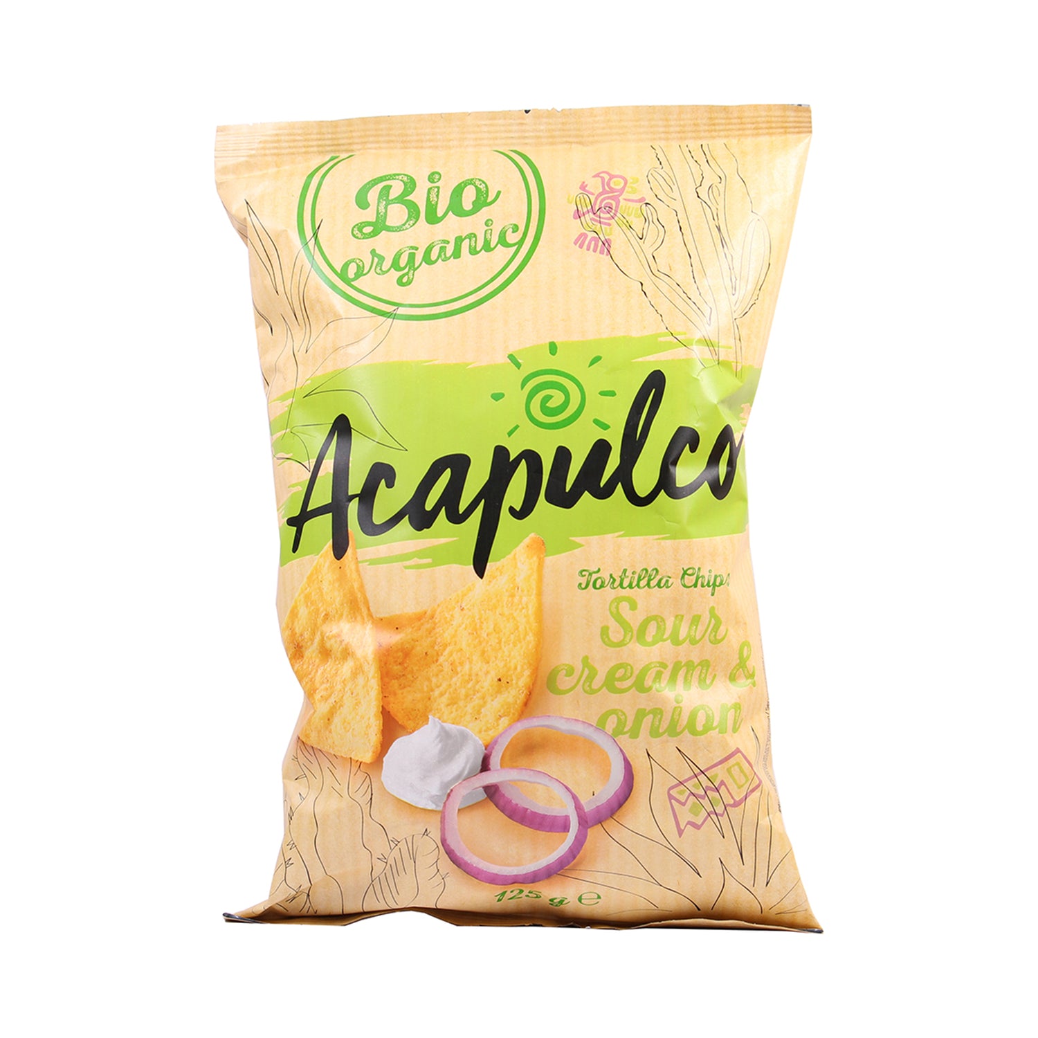 640093 Tortilla chipsy zakysaná smetana 125 g BIO   ACAPULCO-1