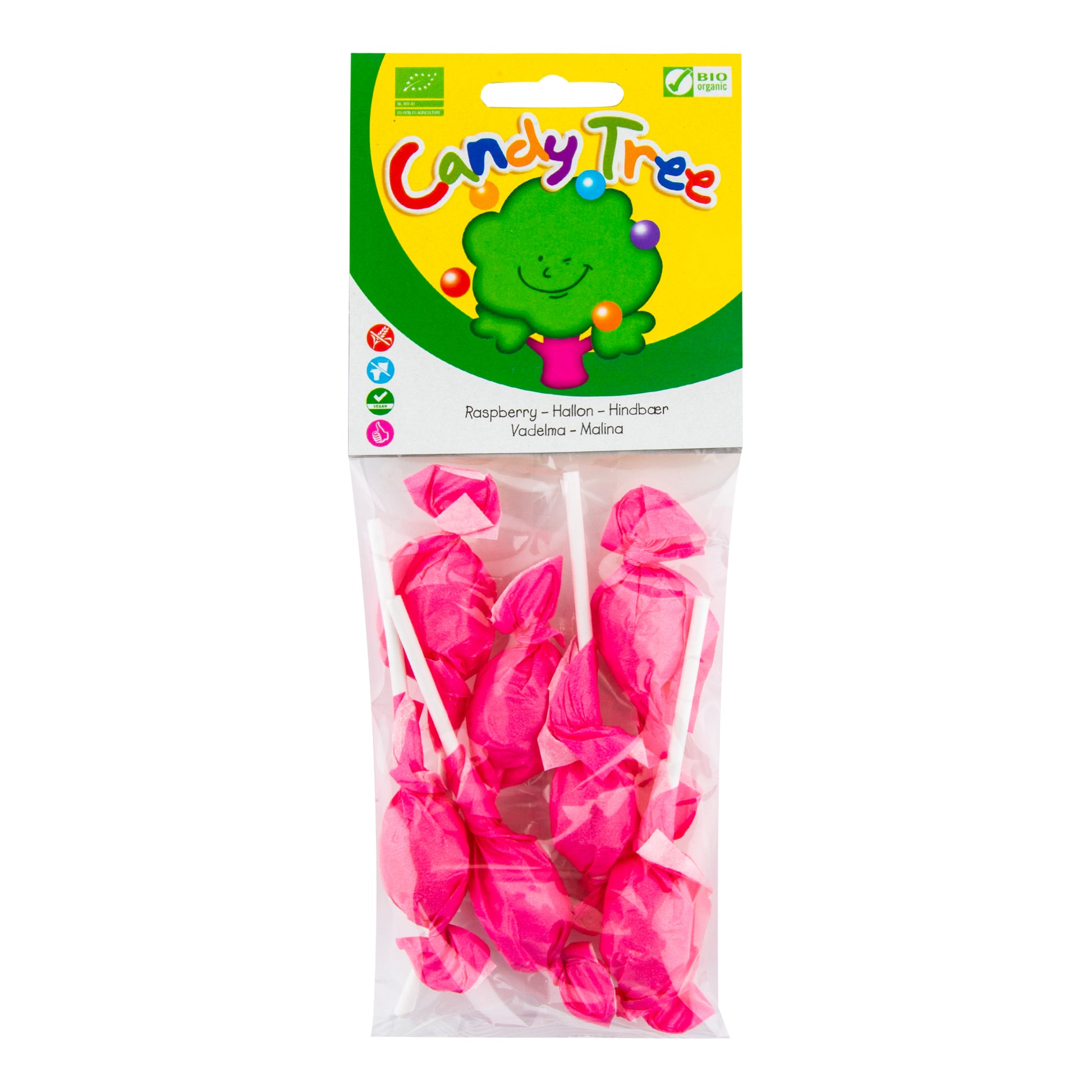 660017 Lízátka s příchutí malina bezlepková 7x10 g BIO   CANDY TREE-2
