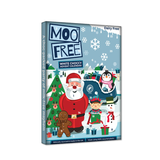 660166 Kalendář adventní kakaový bílý 70 g   MOO FREE-1