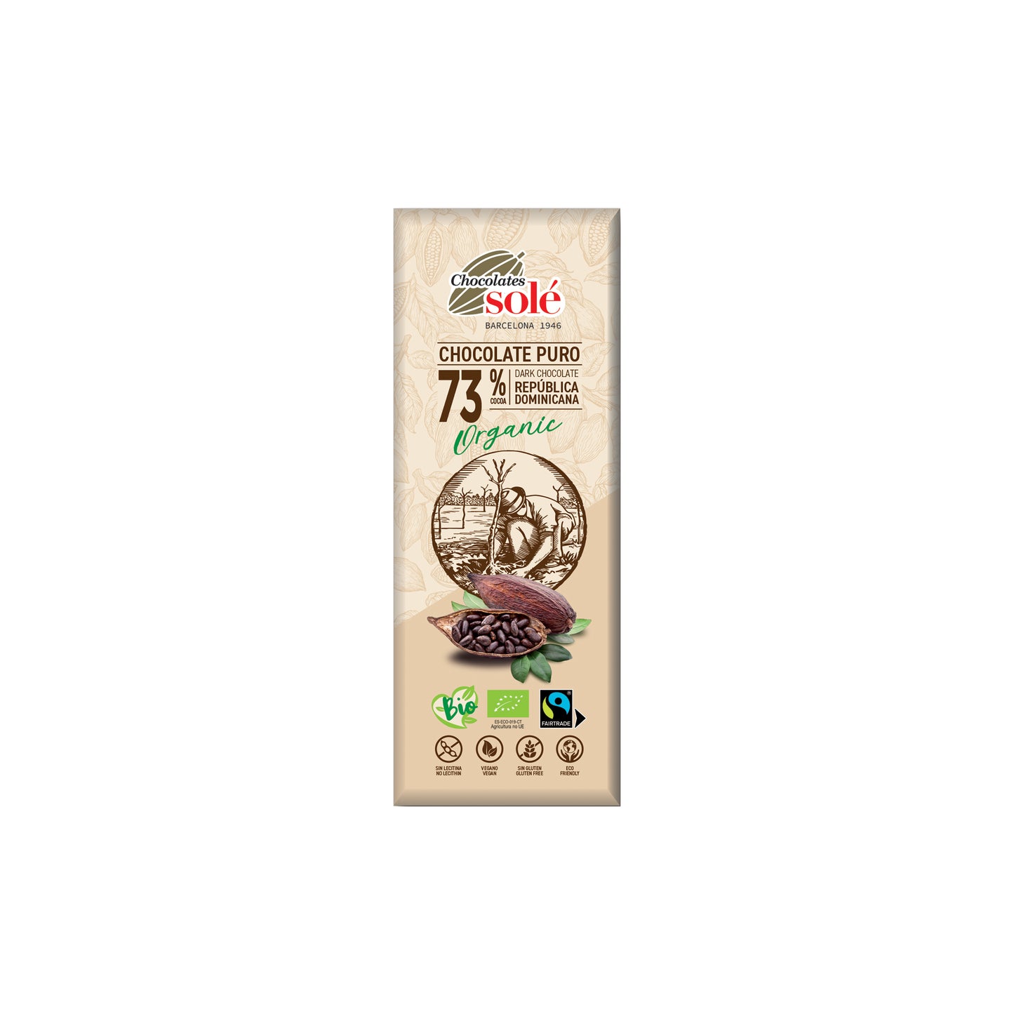 660194 Čokoláda hořká 73 % 25 g BIO   SOLÉ-1