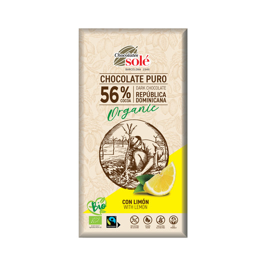 660200 Čokoláda hořká citrónová 100 g BIO   SOLÉ-1