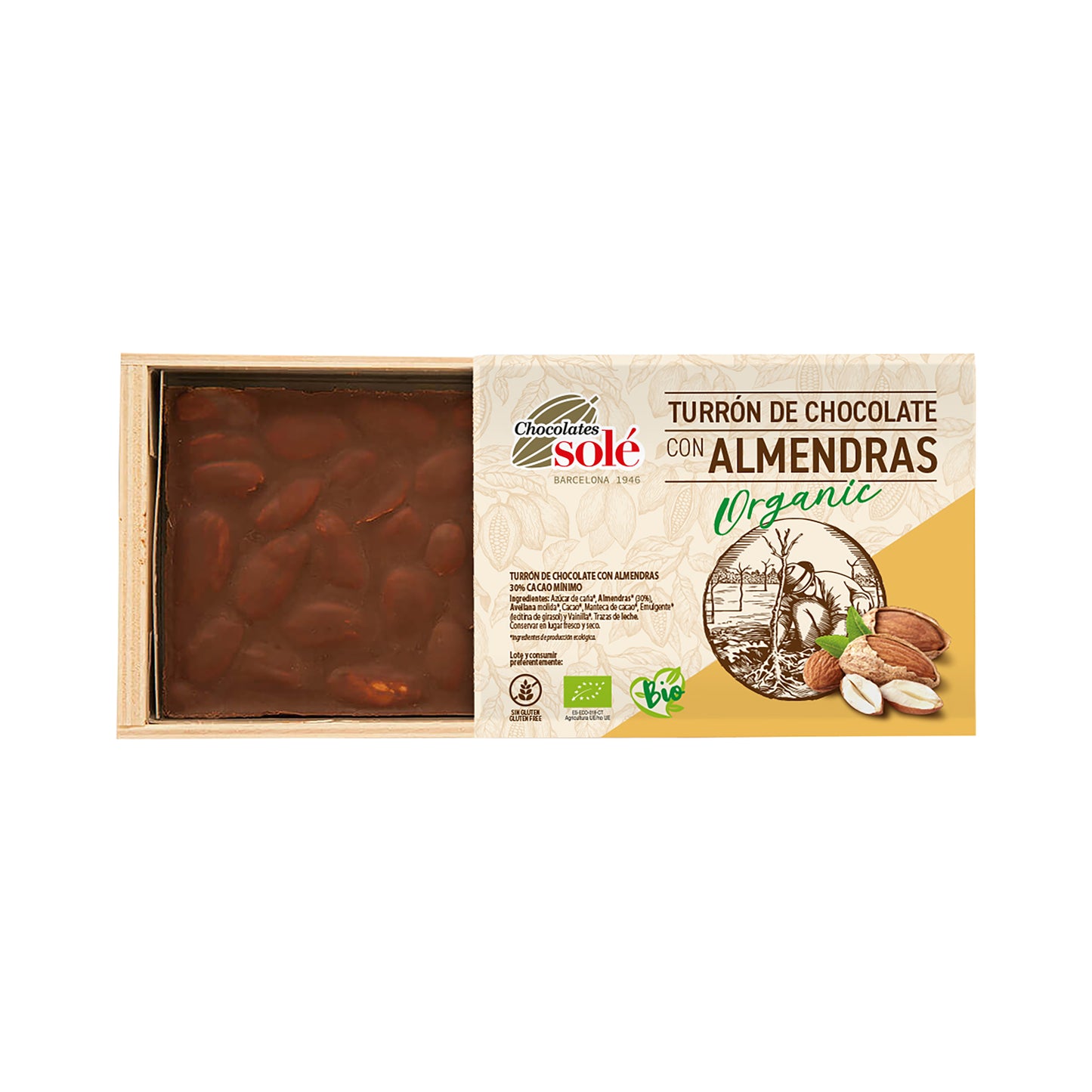 660204 Nugát s mandlemi vegan 200 g BIO   SOLÉ-1
