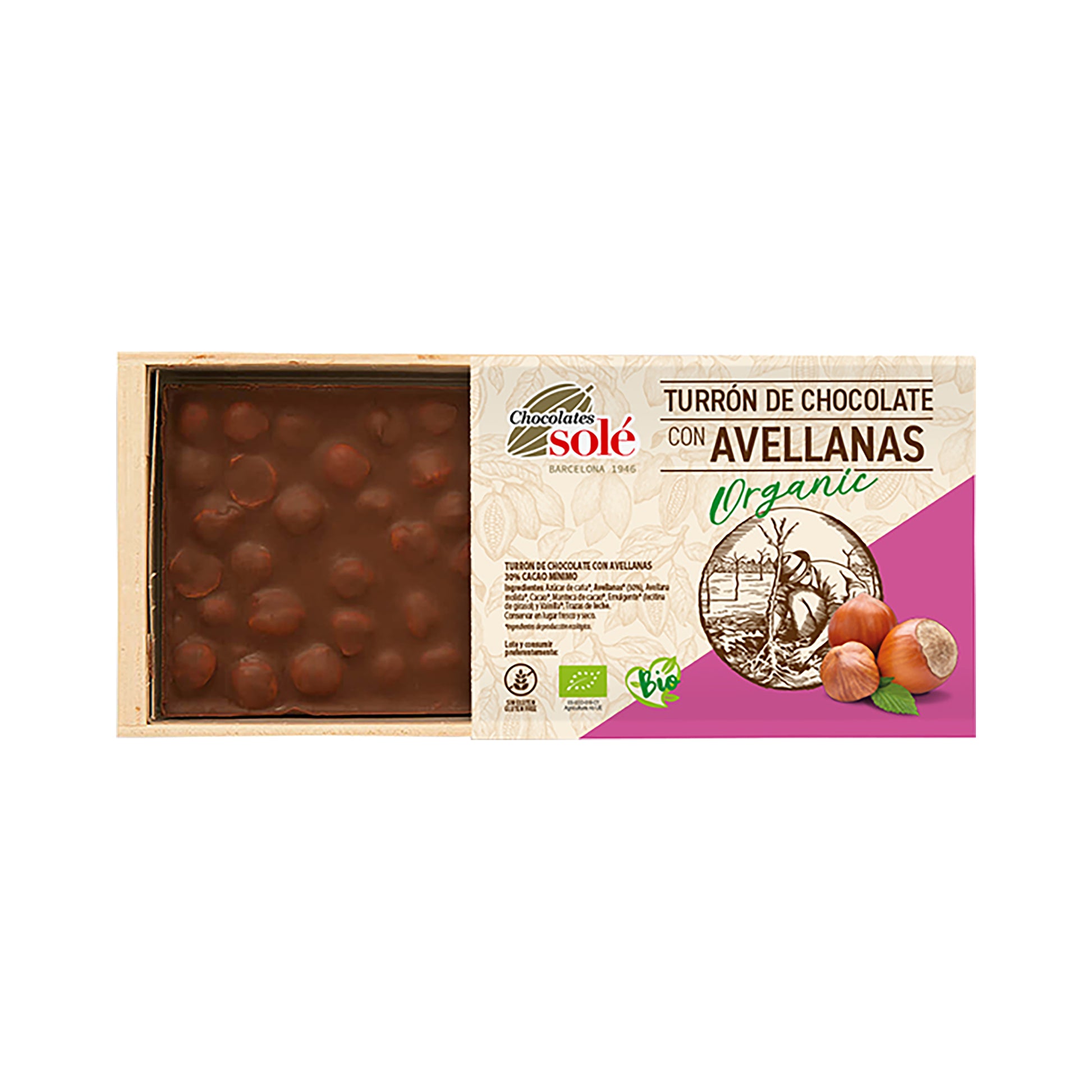 660206 Nugát s lískovými oříšky vegan 200 g BIO   SOLÉ-1