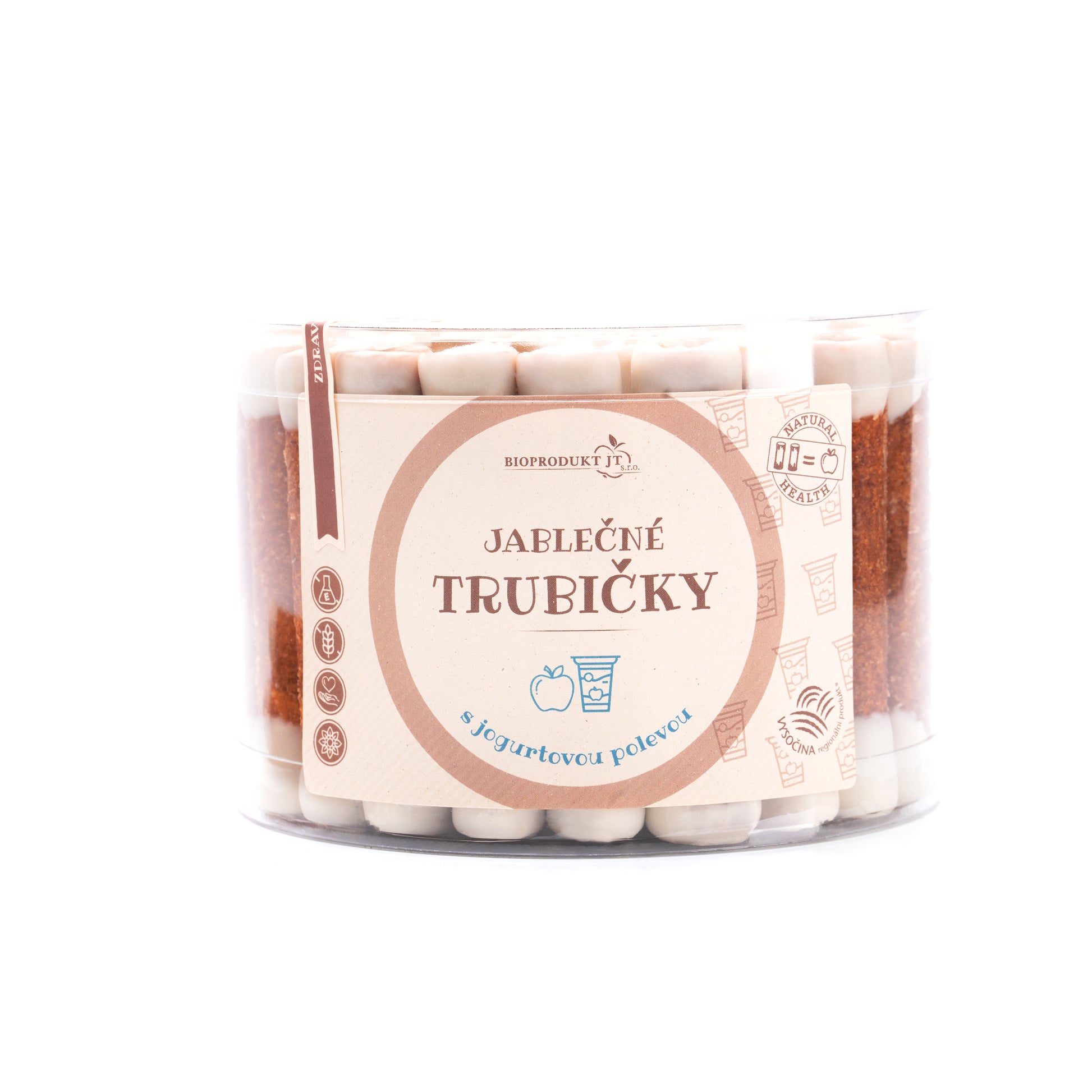 662072 Trubičky jablečné s jogurtem dóza 540 g   BIOPRODUKT JT-3