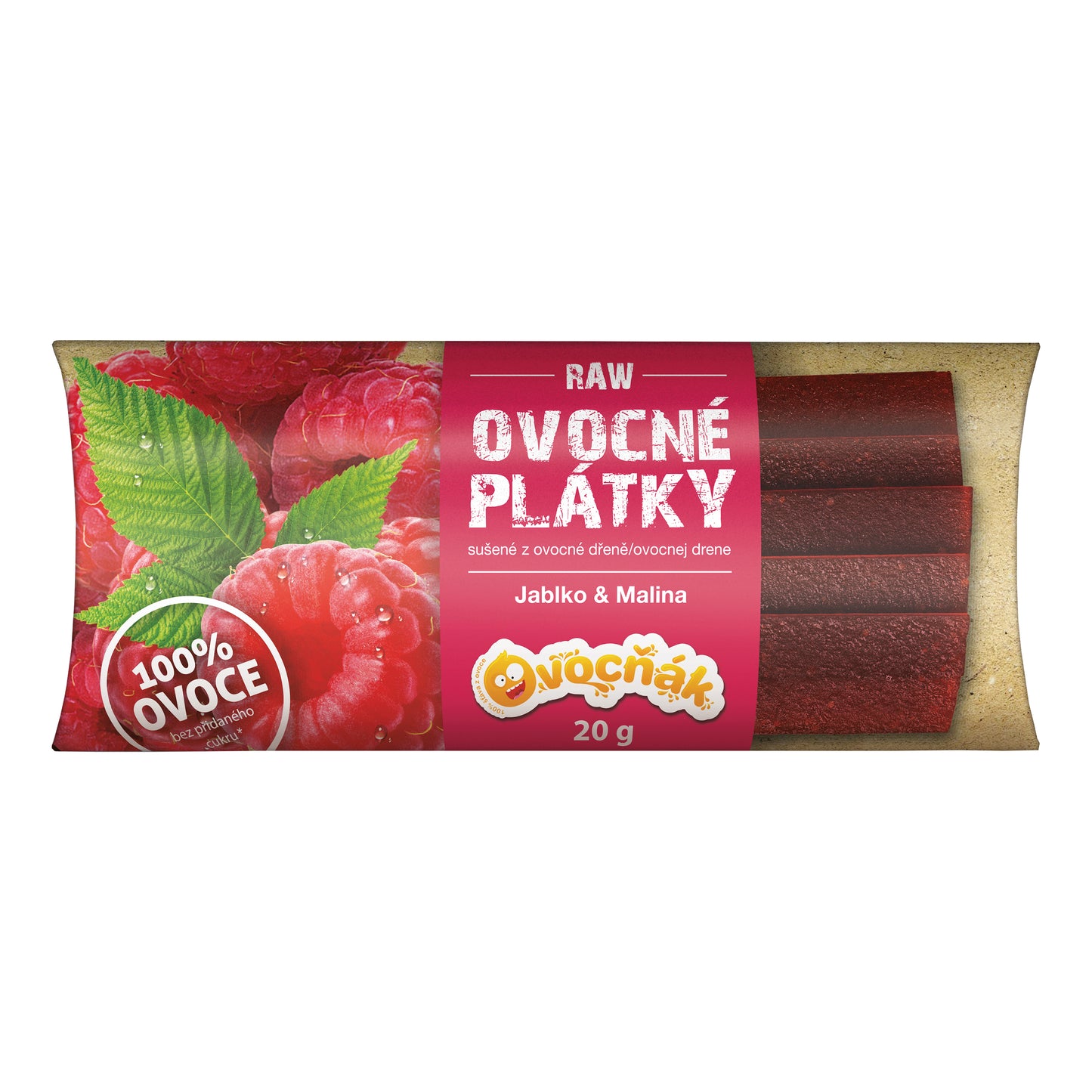 662214 Plátky ovocné jablko-malina 20 g   OVOCŇÁK-1