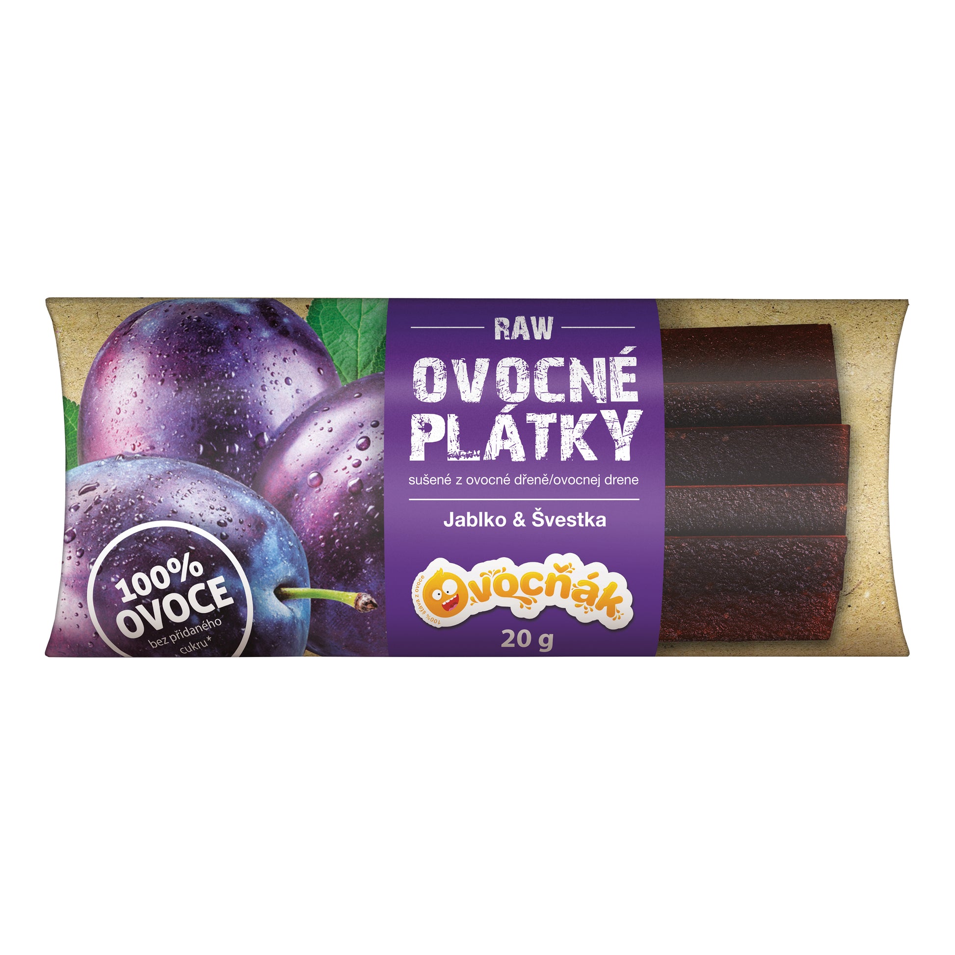 662215 Plátky ovocné jablko-švestka 20 g   OVOCŇÁK-1