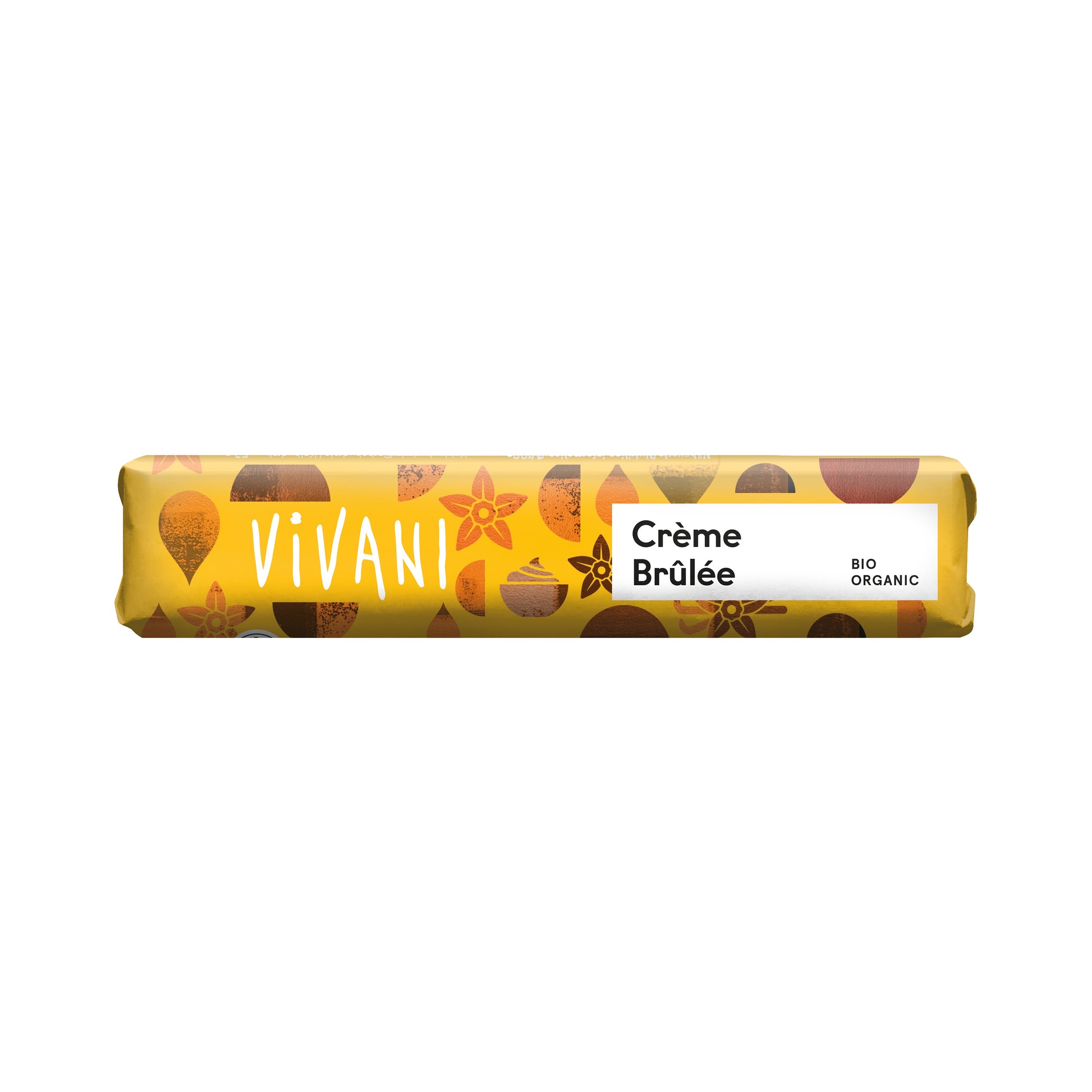 665221 Tyčinka mléčná čokoláda Creme brulle 40 g BIO   VIVANI-1