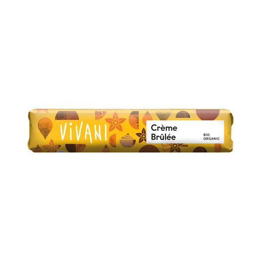 665221 Tyčinka mléčná čokoláda Creme brulle 40 g BIO   VIVANI-1