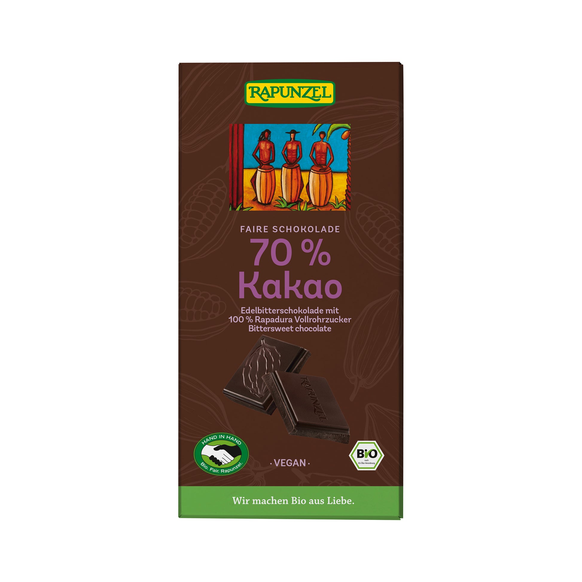 665271 Čokoláda hořká 70 % 80 g BIO   RAPUNZEL-1