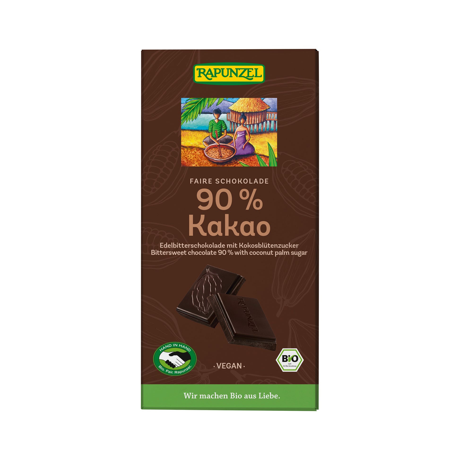 665272 Čokoláda hořká 90 % s kokosovým cukrem 80 g BIO   RAPUNZEL-1