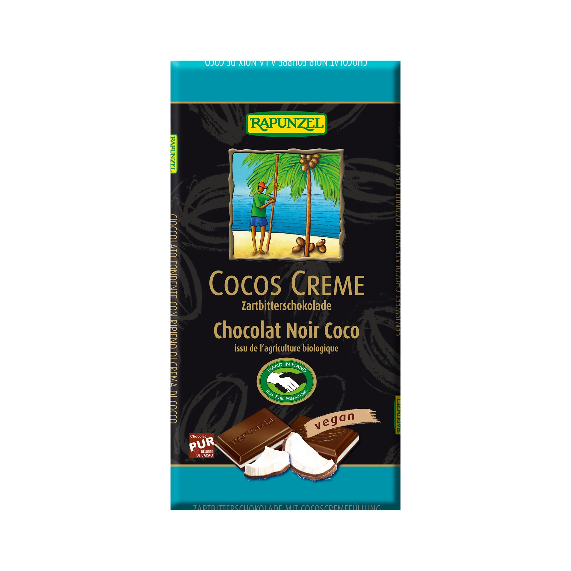 665276 Čokoláda hořká Kokos 100 g BIO   RAPUNZEL-1